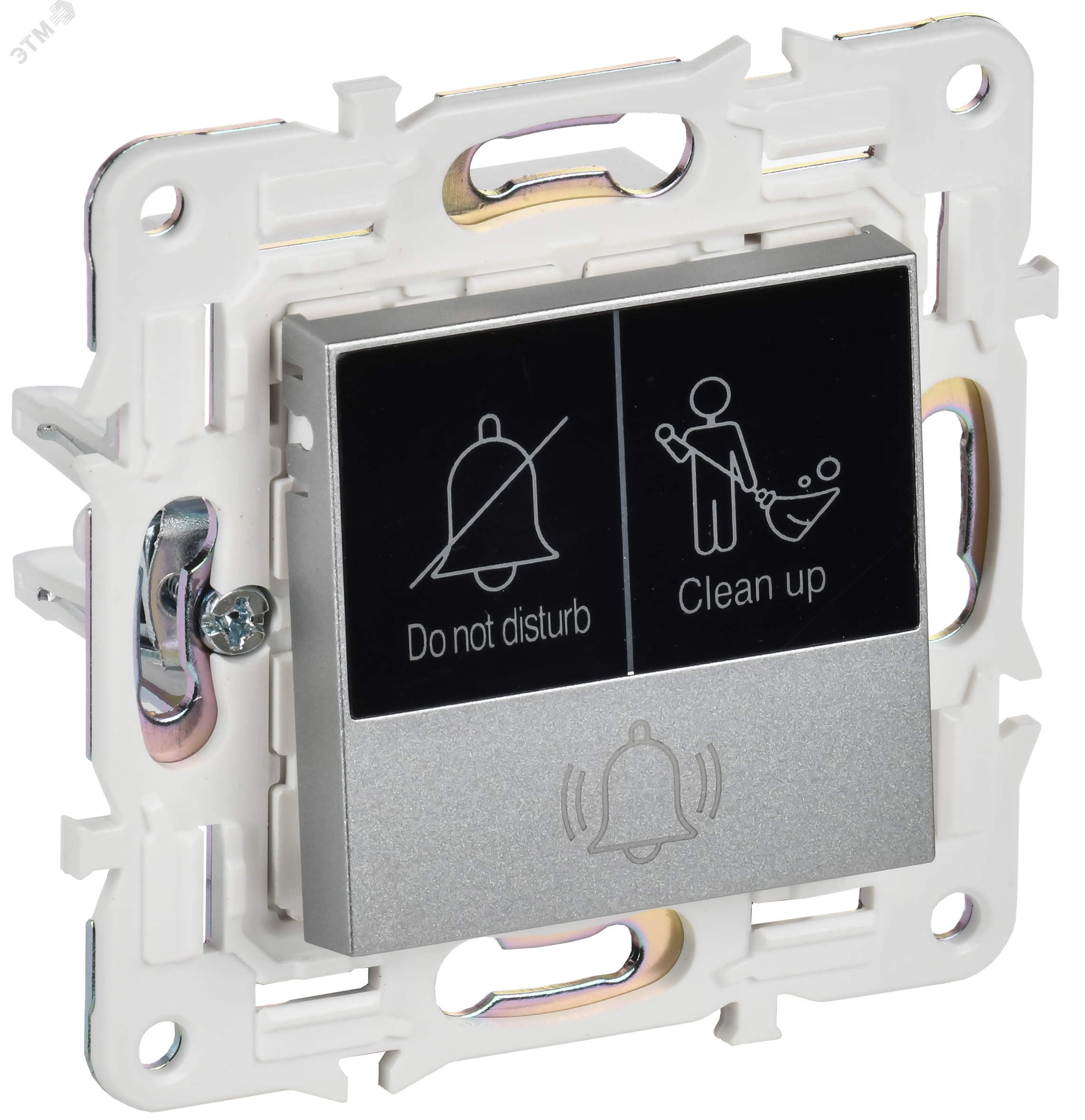 Изображение товара SKANDY Кнопка звонка с индикацией для отелей 10А SK-V17S серебряный IEK (шт)