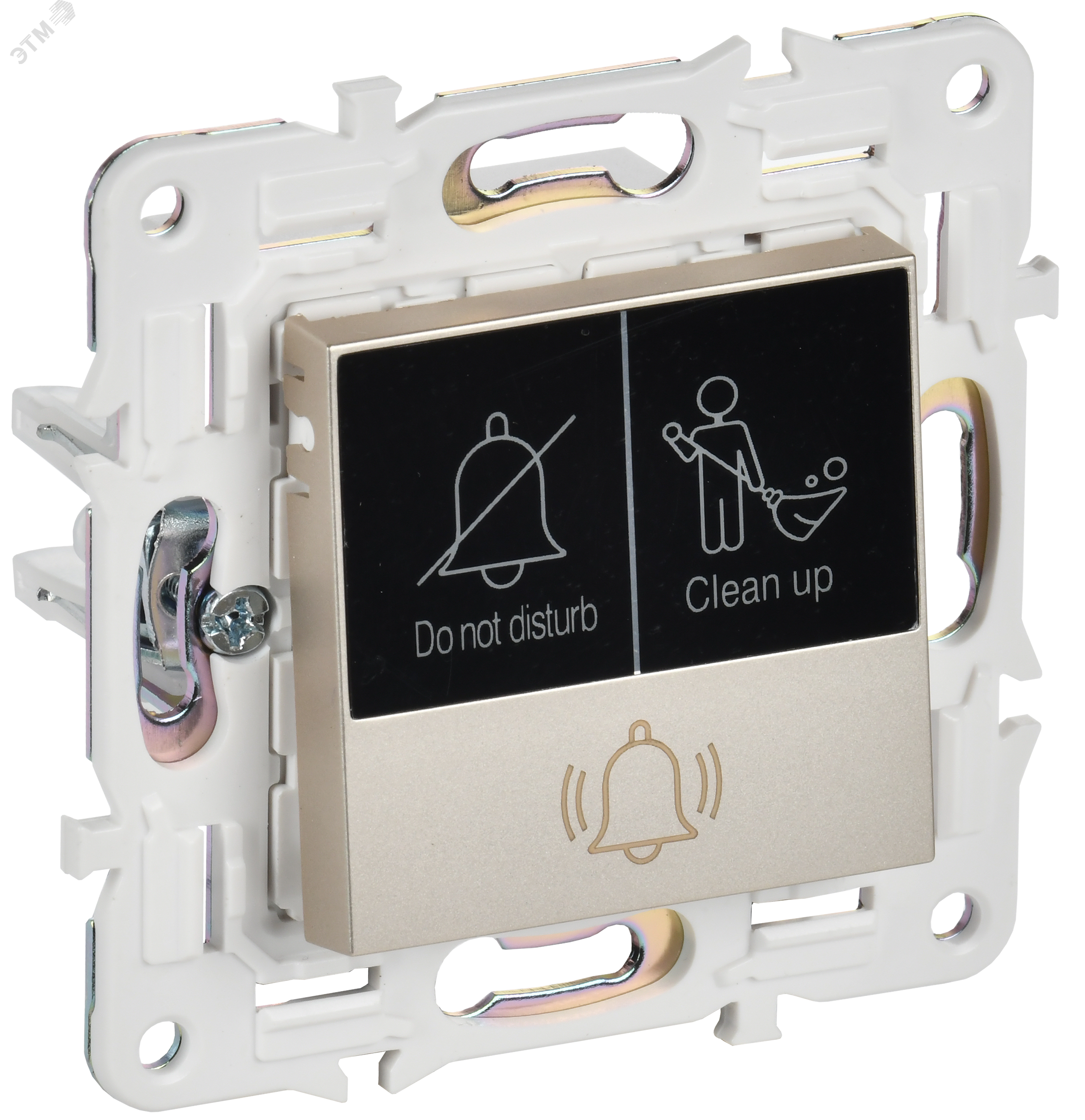 Изображение товара Кнопка звонка с индикацией для отелей серии SKANDY IEK SK-V17Sh шампань