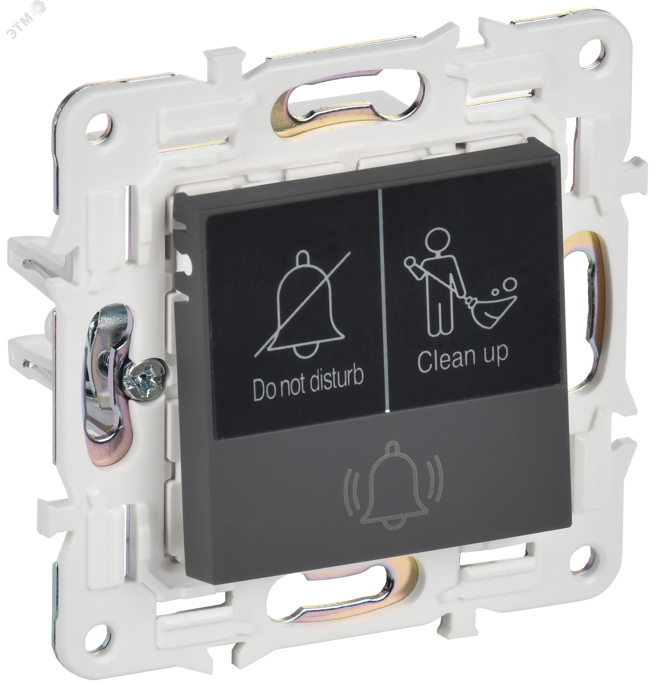 Изображение товара Кнопка звонка с индикацией для отелей серии SKANDY IEK графит