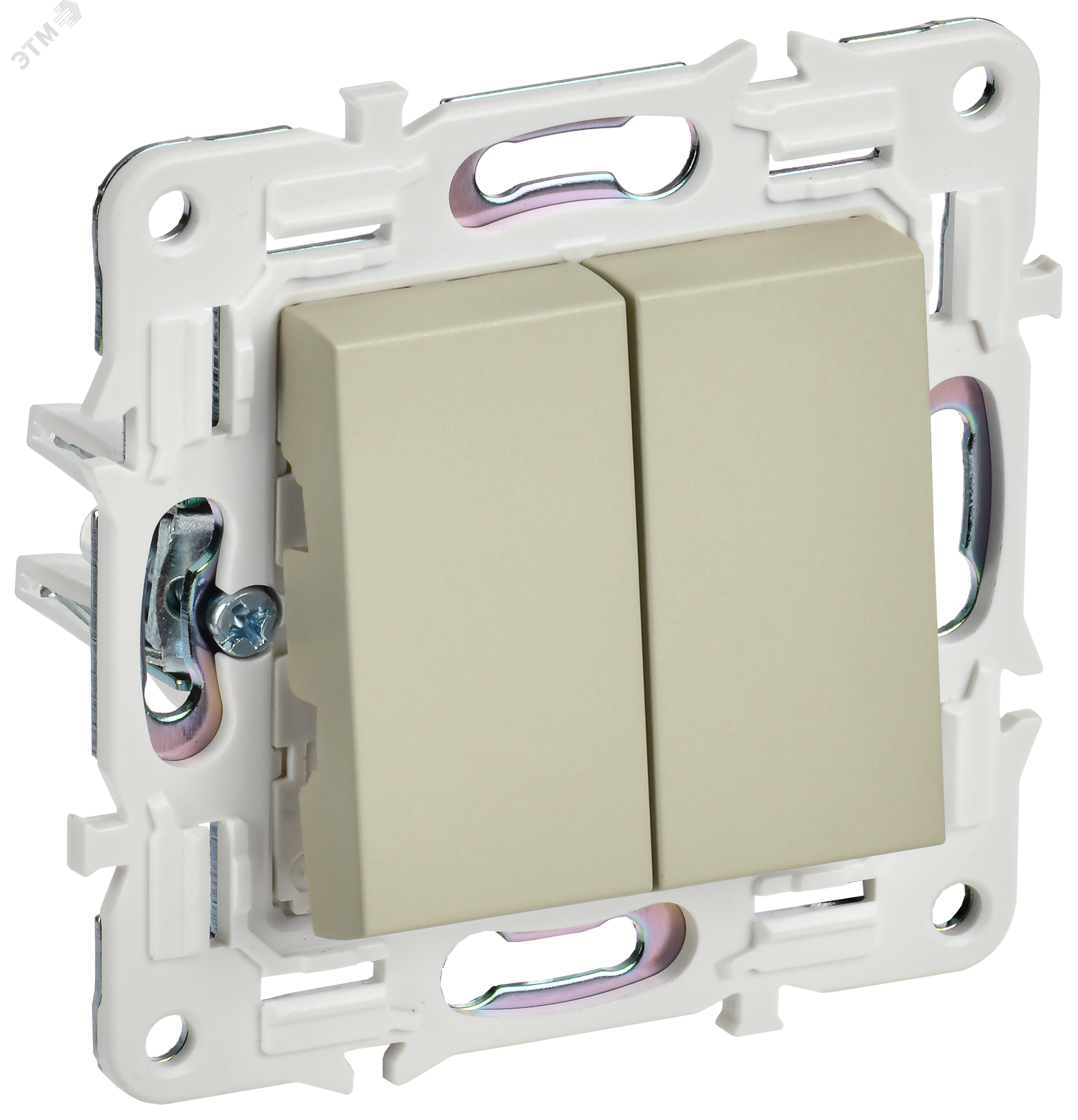 Изображение товара SKANDY Выключатель 2-клавишный перекрестный 10А SK-V06B бежевый IEK (шт)