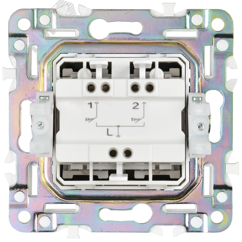 SKANDY Выключатель жалюзи 10А SK-V12N никель IEK - фото 3