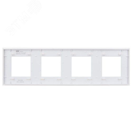 SKANDY Рамка 4-местная SK-F24W стекло арктический белый IEK - фото 2