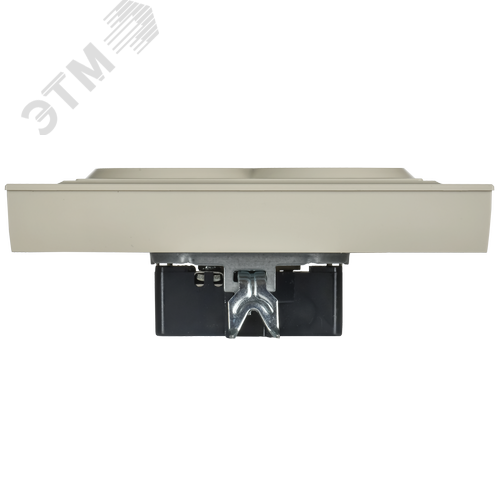 BRITE Розетка 2-местная с заземлением с защитными шторками плоская 16А в сборе РСшПл12-3-БрКр бежевый IEK - фото 3