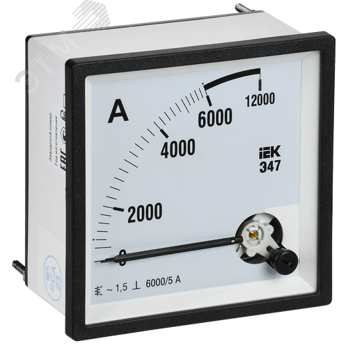 Изображение товара Амперметр Э47 6000/5А класс точности 1,5 96х96 мм (шт)