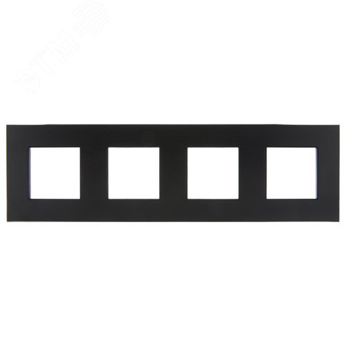 SKANDY Рамка 4-местная SK-F34Bl металл черный IEK - фото 2