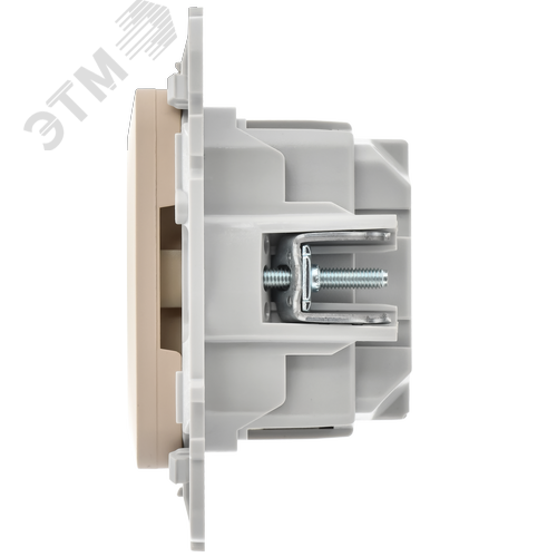 FLITE Розетка с заземлением с защитными шторками безвинтовое крепление 16А РСш11-1-ФлЛ льняной IEK - фото 3