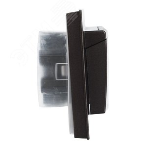 BRITE Розетка 2-местная с заземлением с защитными шторками и крышкой 16А в сборе IP44 РСбш12-3-44-БрТБ темная бронза - фото 5