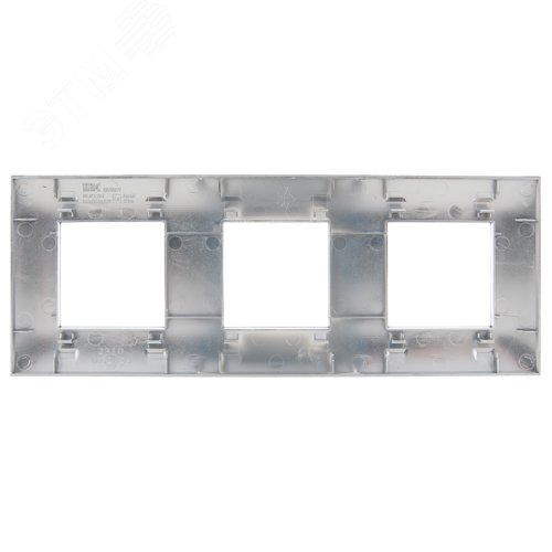 SKANDY Рамка 3-местная SK-F33N металл никель IEK - фото 2