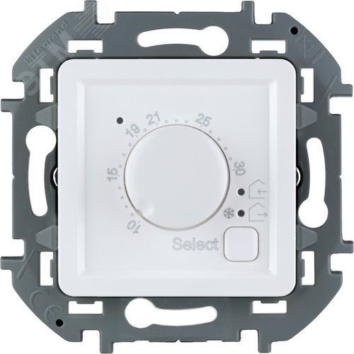 Термостат электронный с индикацией с внешним датчиком в комплекте белый INSPIRIA - фото 1