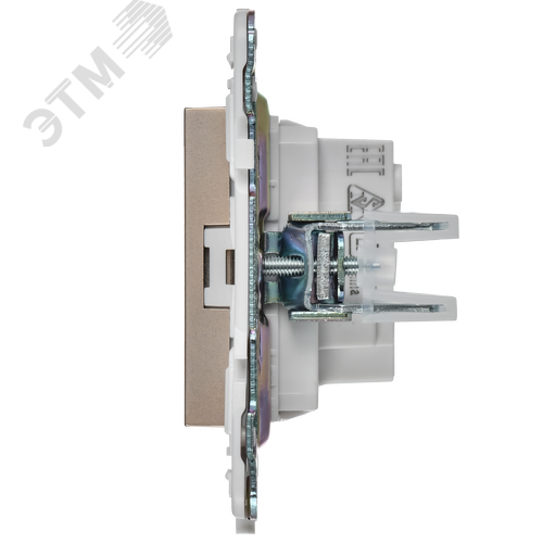 SKANDY Розетка без заземления с защитными шторками 10А SK-R01Sa песочный IEK - фото 2