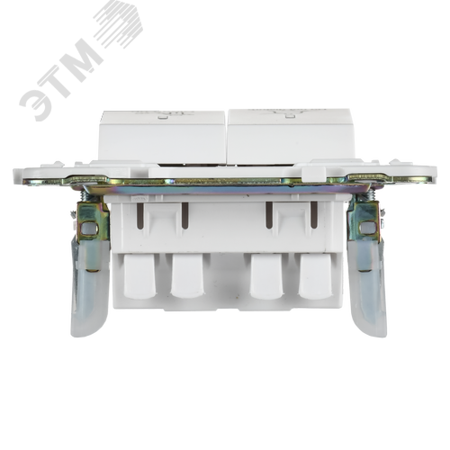 SKANDY Выключатель 2-клавишный с индикацией для отелей 10А SK-V16W арктический белый IEK - фото 3