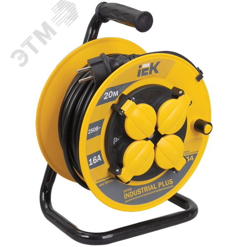 Изображение товара Удлинитель силовой 4 розетки шнур 20м ПВС 3х1.5 УК20 IP44 (шт)