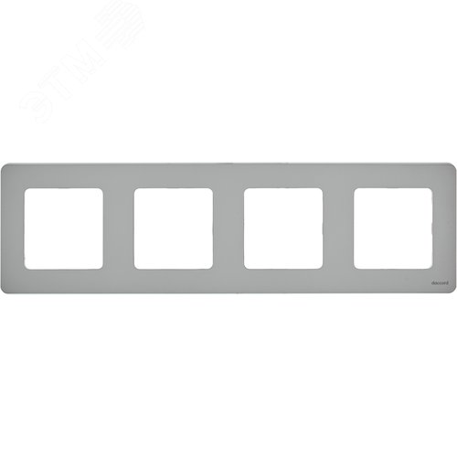 Рамка 4-местная алюминий INSPIRIA - фото 2