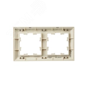 BRITE Рамка 2 поста РУ-2-Бр бежевый/шампань IEK - фото 3