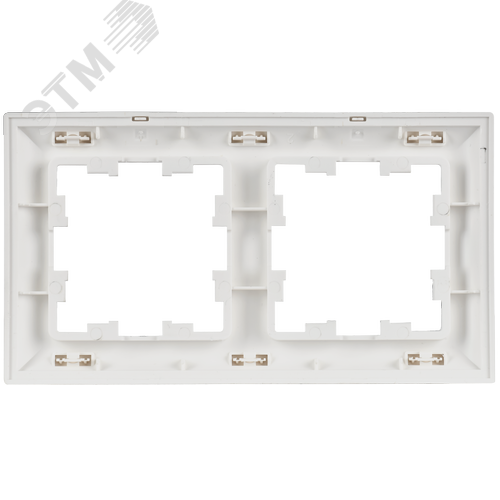 BRITE Рамка 2-местная РУ-2-БрАБ арктический белый/белый IEK - фото 3