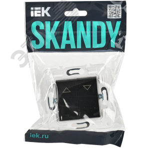 SKANDY Выключатель жалюзи 10А SK-V12Bl черный IEK - фото 2