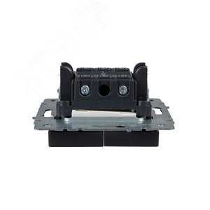 BRITE Выключатель двухклавишный с индикацией 10А ВС10-2-1-БрГ графит - фото 4