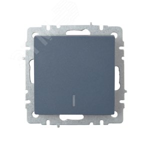 BRITE Выключатель одноклавишный проходной с индикацией 10А ВС10-1-7-БрМ маренго IEK - фото 2