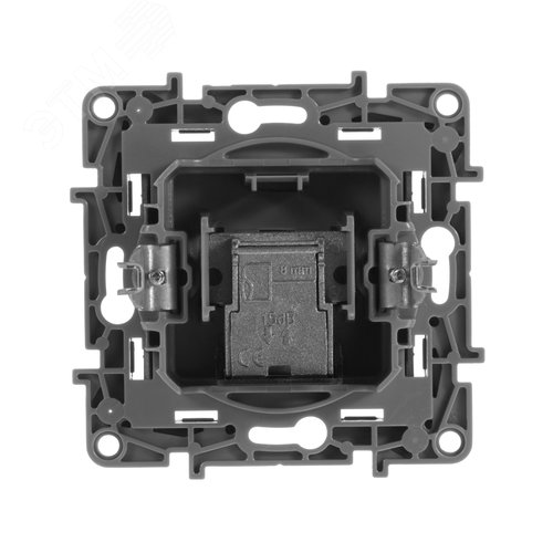 Розетка TV проходная антрацит ETIKA - фото 2