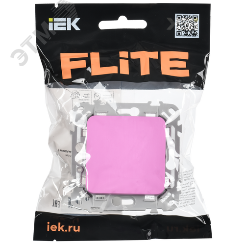 FLITE Выключатель 1-клавишный 10А ВС11-1-0-ФлПр пурпурный IEK - фото 2
