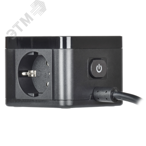 DOMINIC Удлинитель с беспроводной зарядкой 10Вт У02К 2 места 2P+PE 1,3м 3х1,0мм2 16А/250В USB A+C черный IEK - фото 3