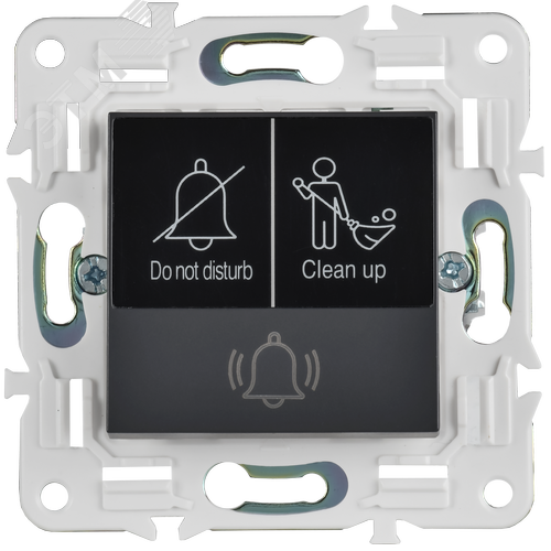 SKANDY Кнопка звонка с индикацией для отелей 10А SK-V17G графит IEK - фото 3