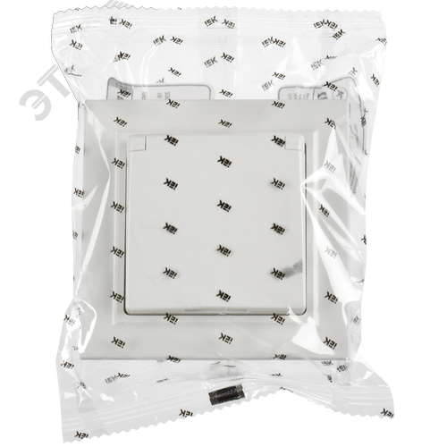 BRITE Розетка 1-местная с заземлением с защитными шторками и крышкой 16А IP44 в сборе               РСбш10-3-44-БрБ белый - фото 2