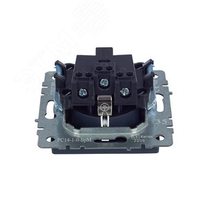 BRITE Розетка с заземлением с защитными шторками 16А РС14-1-0-БрМ маренго - фото 5