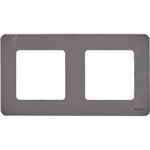 Рамка 2-местная дымчатый INSPIRIA - фото 2