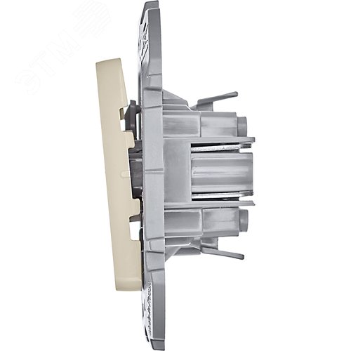 Выключатель 1-клавишный 10АХ безвинтовое крепление слоновая кость INSPIRIA - фото 2