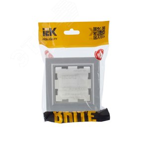 BRITE Рамка 1 пост IP44 РУ-1-БрА-44 алюминий - фото 5