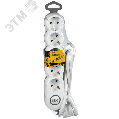 Удлинитель У05В 5 мест 2P+PE/1,5м 3х1,5мм2 16А/250В UNO - фото 2