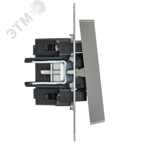 BRITE Выключатель одноклавишный с индикацией 10А ВС10-1-1-БрС сталь - фото 2