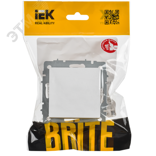 BRITE Заглушка с суппортом МЗ10-БрАБ арктический белый IEK - фото 6
