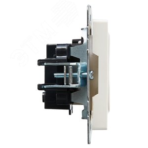 BRITE Розетка 1 пост без заземления с защитными шторками 10А РСш10-2-БрЖ жемчуг IEK - фото 3