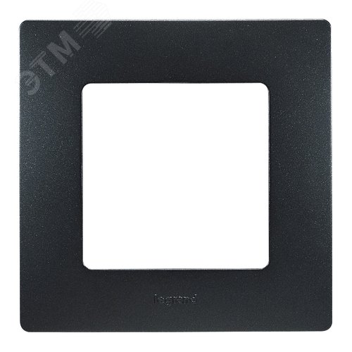 Рамка 1-местная антрацит ETIKA - фото 2