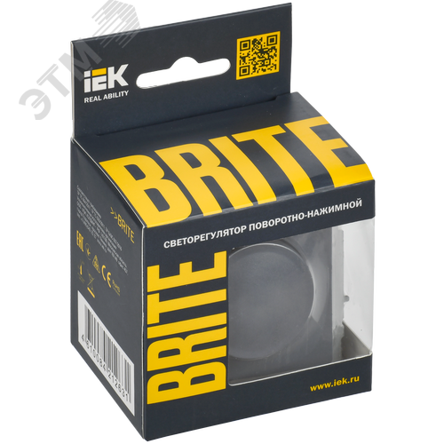 BRITE Светорегулятор поворотно-нажимной 600Вт СС10-1-0-БрМ маренго - фото 2