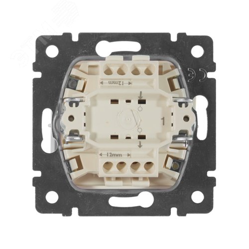 Выключатель 1-клавишный 10А безвинтовое крепление слоновая кость VALENA - фото 3