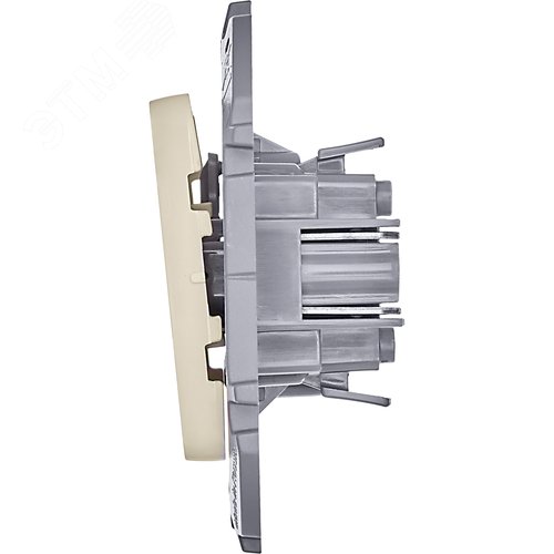 Выключатель 1-клавишный проходной 10АХ безвинтовое крепление слоновая кость INSPIRIA - фото 2