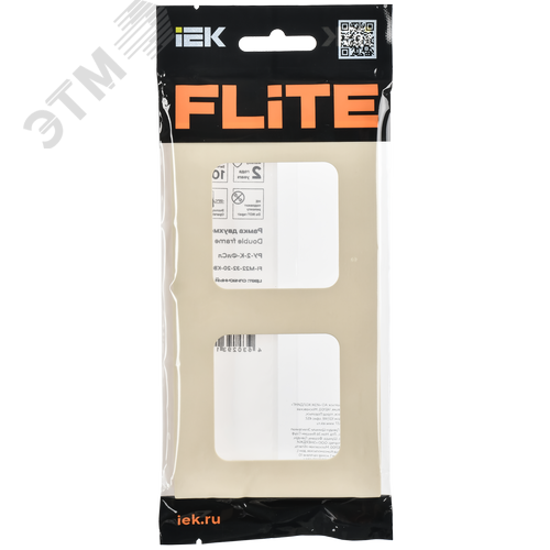 FLITE CLASSIC Рамка 2-местная РУ-2-К-ФлСл сливочный IEK - фото 2