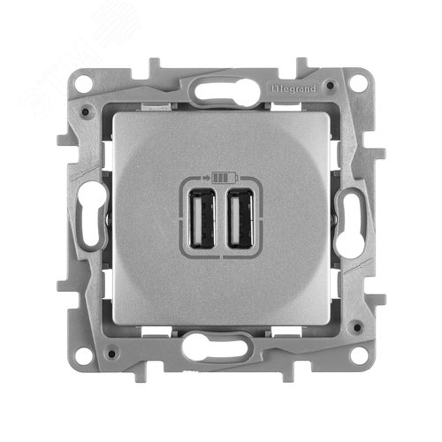 Розетка USB A+A 15Вт алюминий ETIKA - фото 2