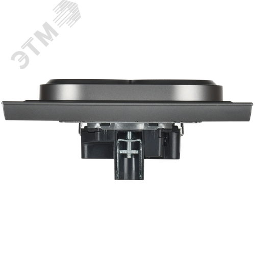 BRITE Розетка двойная с заземлением без защитных шторок 16А в сборе РС12-3-БрС сталь - фото 2