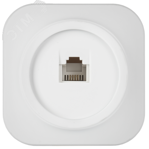 GLORY Розетка для открытой установки телефонная RJ11 РТ20-ХБм белый матовый IEK - фото 4