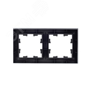 BRITE Рамка 2 поста РУ-2-БрС сталь - фото 4