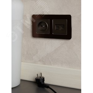 BRITE Рамка 2 поста РУ-2-1-Бр металл коричневый RE AL IEK - фото 5