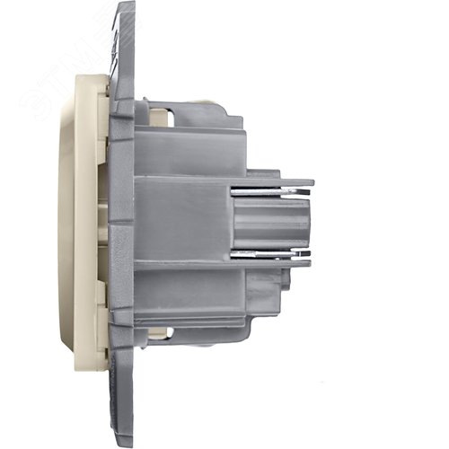 Розетка 1-местная с заземлением с защитными шторками 16А слоновая кость INSPIRIA - фото 2