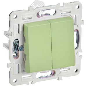 SKANDY Выключатель 2-клавишный 10А SK-V04G мятный IEK - фото 1