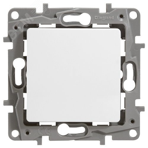 Выключатель 1-клавишный проходной 10А безвинтовое крепление белый ETIKA - фото 2