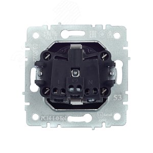 BRITE Розетка с заземлением с защитными шторками 16А РС14-1-0-БрГ графит - фото 4