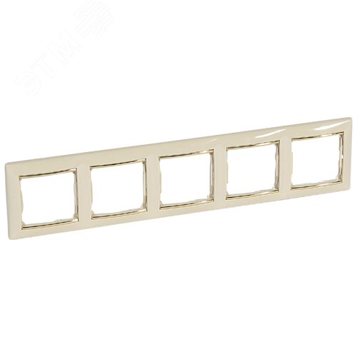 Изображение товара Рамка 5-местная слоновая кость (золотой штрих) VALENA (шт)